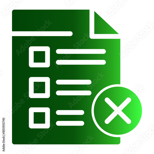 Deny Refuse Block Rejection Icon from Data Analysis Icon Collection (Glyph Gradient style)
