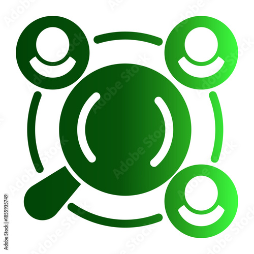 Behavior Analytics Research Competitor Icon from Data Analysis Icon Collection (Glyph Gradient style)