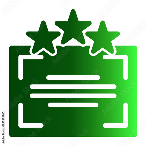 Feedback Good Recommendation Star Icon from Data Analysis Icon Collection (Glyph Gradient style)