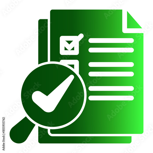 Recommendation Referral Credential Reference Icon from Data Analysis Icon Collection (Glyph Gradient style)