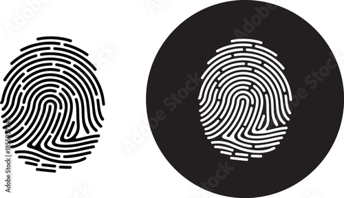 Set of fingerprint icon in vector style on white background. Set of fingerprint scanning icon sign – stock Fingerprint scanning icon sign.