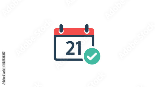 Calendar with a checkmark indicating a completed task or event.