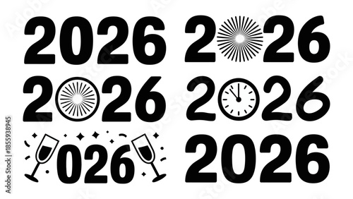 2026: A visual representation of the upcoming year, showcasing the number 2026 in various stylish ways to evoke the anticipation of new beginnings and goals.