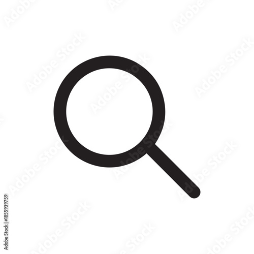 Search magnifying glass flat icon for apps and websites

