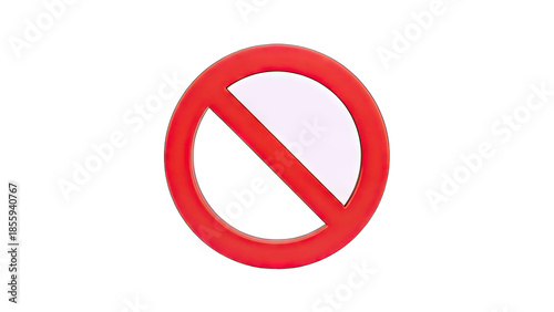 Free Download No Entry Sign: Prohibition Symbol on White Background - GFXLoad