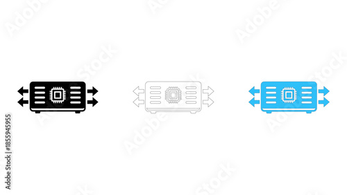 Edge computing module illustration processing data locally to reduce latency