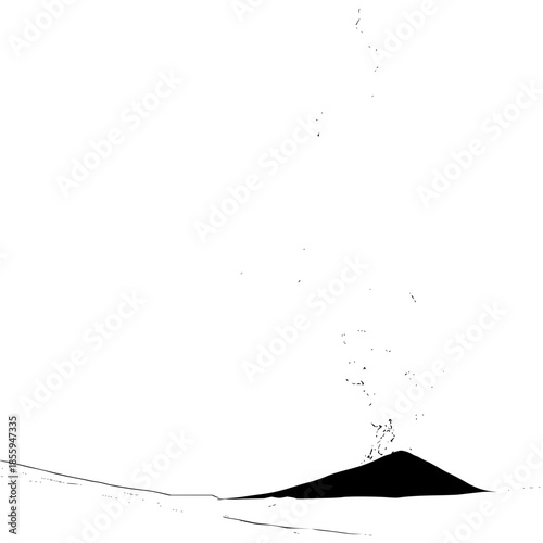 Witness the earth's raw power: a volcano erupts in a stunning display of nature's fury and geological wonder