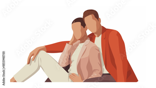 Embracing Moments: A tender depiction of a same-sex couple, sharing an intimate moment, capturing a sense of connection and the quiet beauty of love.