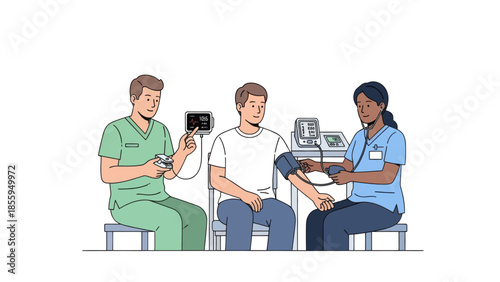 Healthcare Monitoring and Vital Sign Measurement During Medical Examination