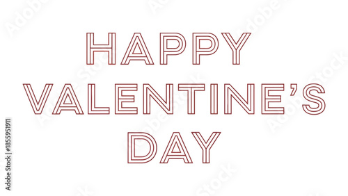 Happy Valentine's Day Greeting Card: a heartfelt message in a clean, modern design. The simple design conveys warm wishes for the celebration of love.