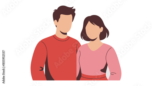 Embracing Together: A couple stands side by side, their silhouettes suggesting an intimate connection and shared future. A heartwarming depiction of togetherness and companionship.