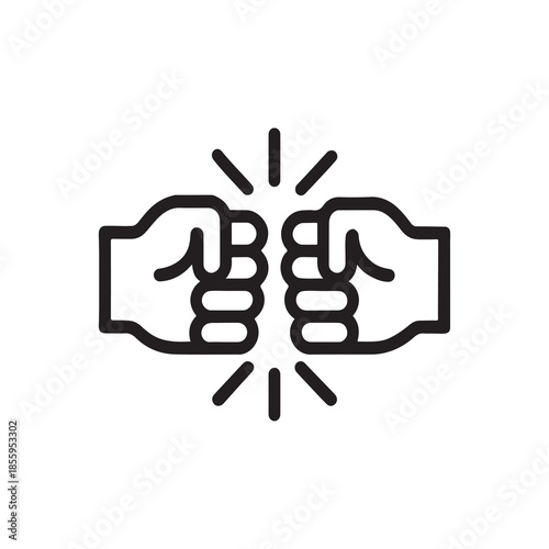 Vector boxing sign icon illustration