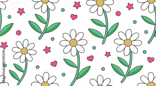 Adorable flower seamless pattern background vector design