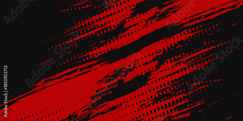 Grunge texture effect background. Distressed rough dark abstract textured. Black isolated on red. Graphic design element vintage style decoration concept grunge vector red black modern