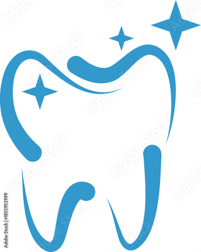 Zahn aus Tropfen, Zahn, Zahnpflege, Logo, Icon