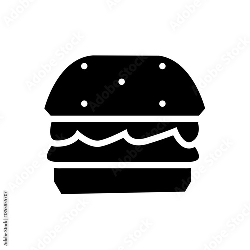 hamburger vector illustration glyph icon