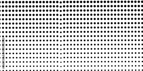 abstract gradient halftone dots background Pop art template texture Vector illustration. white and black halftone background, horizontal seamless dotted lines. The halftone texture is monochrome. 