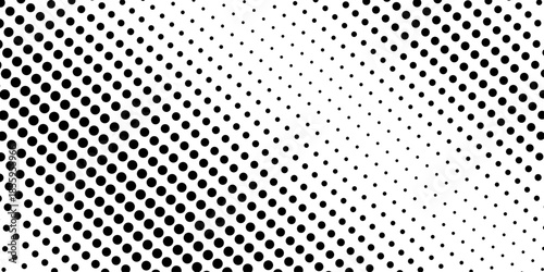 abstract gradient halftone dots background Pop art template texture Vector illustration. white and black halftone background, horizontal seamless dotted lines. The halftone texture is monochrome. 