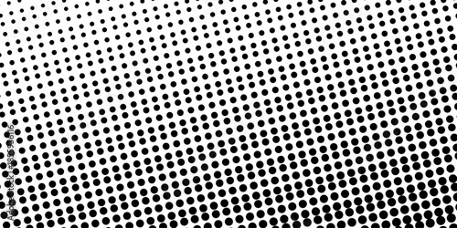 abstract gradient halftone dots background Pop art template texture Vector illustration. white and black halftone background, horizontal seamless dotted lines. The halftone texture is monochrome. 