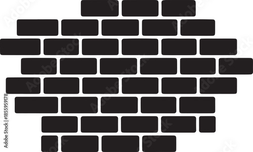 Black Brick Wall Pattern Background,
Brick Wall Texture Silhouette Design,
Abstract Brick Wall Background Illustration