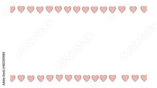 Sweet Heart Border: A delicate string of tiny hearts gracefully frames the composition, imbuing it with charm and affection. conveying feelings of fondness and love.