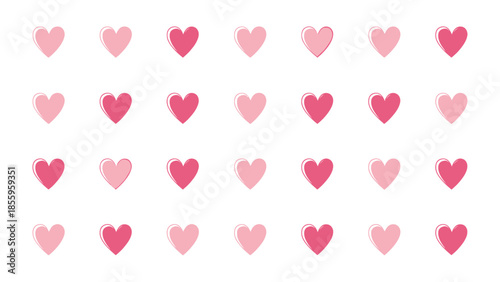 Harmony of Hearts: An abstract and charming pattern of hearts in shades of pink, delicately arranged to symbolize love, affection, and tenderness, creating a visual expression of care.