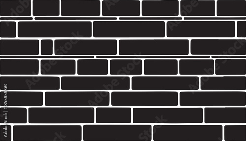 Black Brick Wall Pattern Background,
Brick Wall Texture Silhouette Design,
Abstract Brick Wall Background Illustration