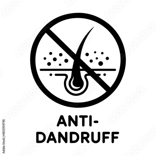 anti dandruff hair icon set