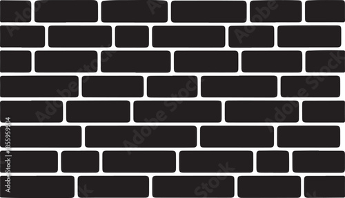 Black Brick Wall Pattern Background,
Brick Wall Texture Silhouette Design,
Abstract Brick Wall Background Illustration
