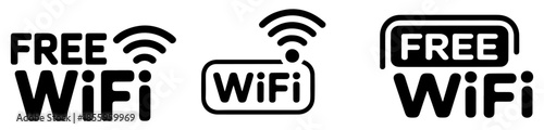 free wifi signal icon set