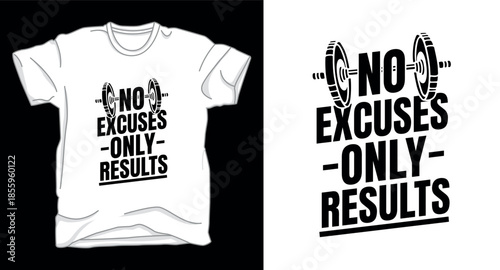 No excuse fitness graphic vector art t-shirt design print template