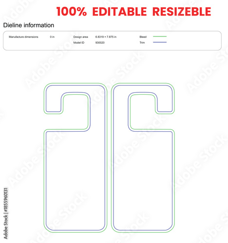 door hanger dieline template box dieline die lines packaging custom dieline  box cardboard box dieline pizza box dieline printable product packaging layout,
