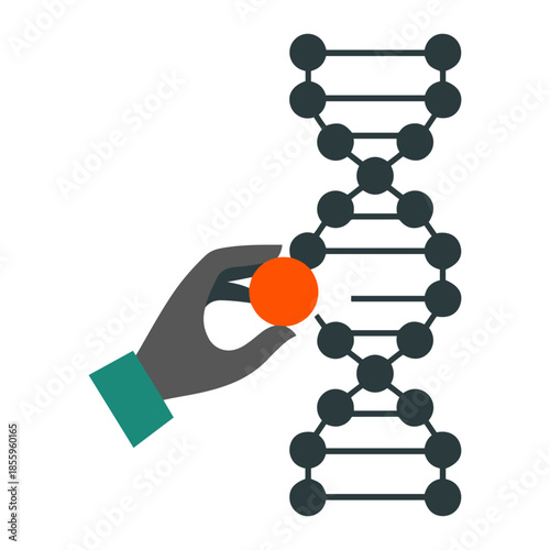 genetic engineering dna editing icon