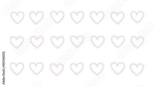 A Symphony of Affection: A delicate array of hearts, softly intertwined, forming a visual melody of love, affection, and tenderness. 