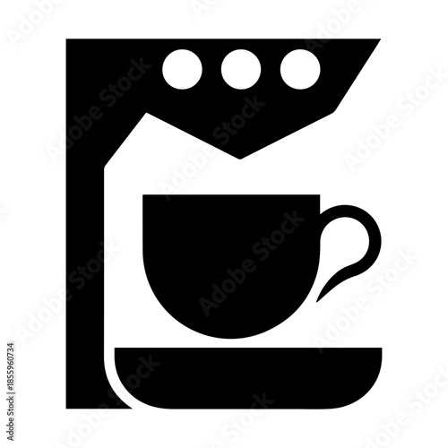 home coffee machine cup icon
