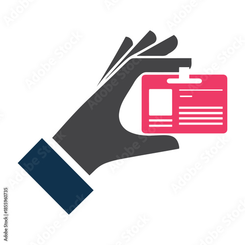 hand holding debit credit card icon