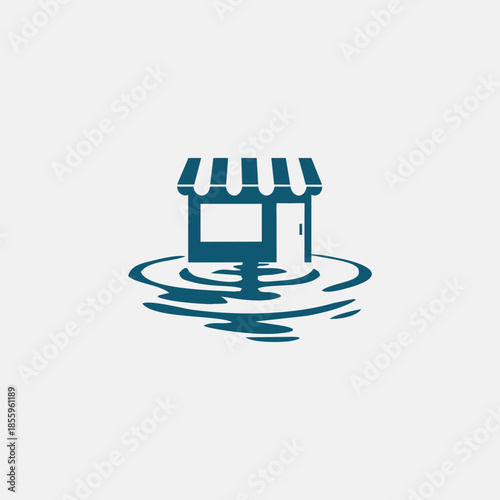 Deluge engulfs a market stall