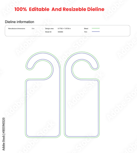 door hanger dieline template box dieline die lines packaging custom dieline  box cardboard box dieline pizza box dieline printable product packaging layout,