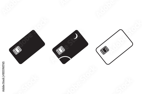 Three smartphone cases in various colors Vector