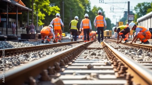 Track workers perform repair and restoration work, monitoring the condition of the tracks
