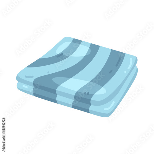 Illustration of Striped Folded Towel 