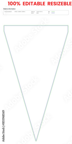 pennant flag dieline template box dieline die lines packaging custom dieline  box cardboard box dieline pizza box dieline printable product packaging layout,