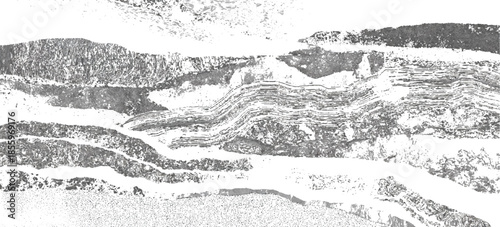 Grunge geological strata background with black and white layered lines. seamless abstract geology layers texture design.