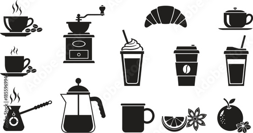 Coffee and Breakfast Icons Set