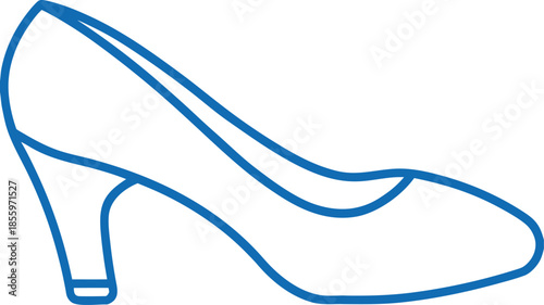 Ankle strap high heel shoes vector illustration on white background