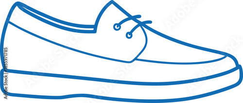 men's casual shoe icon for footwear fashion and male apparel design