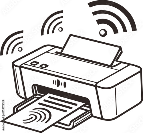 printer icon vector illustration