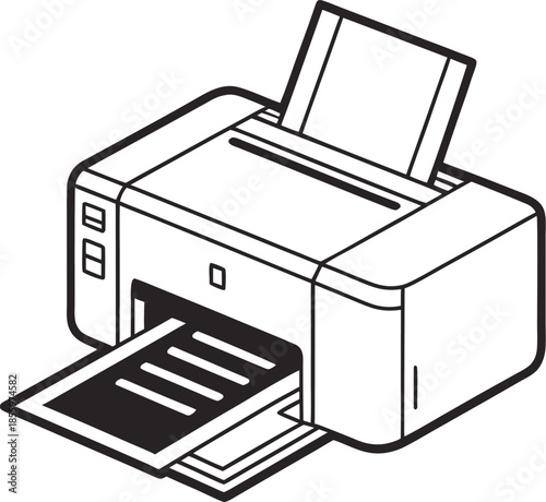 printer icon vector illustration