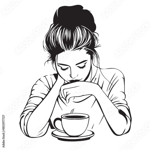 girl with tea cup