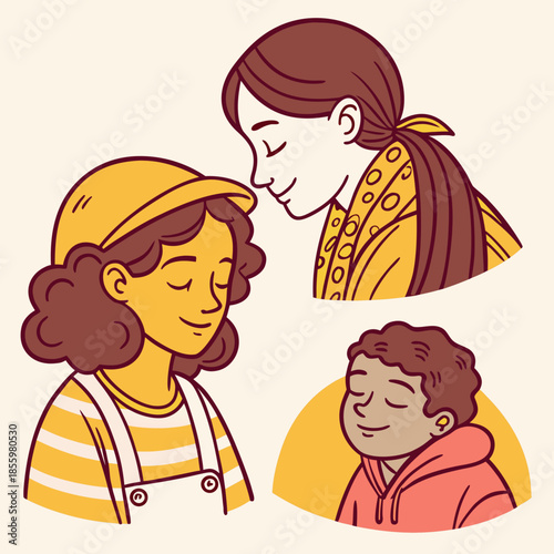 Tender moments between loved ones